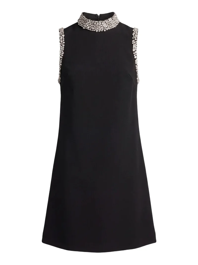 Mac Duggal Women's Beaded Crêpe Sleeveless Mini Dress