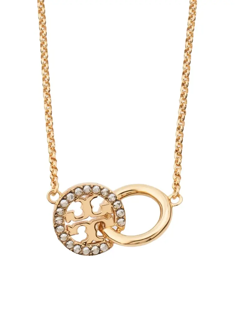 Women's Icon 18K-Gold-Plated & Crystal Interlocking Pendant Necklace Women's Icon 18K-Gold-Plated & Crystal Interlocking Pendant Necklace