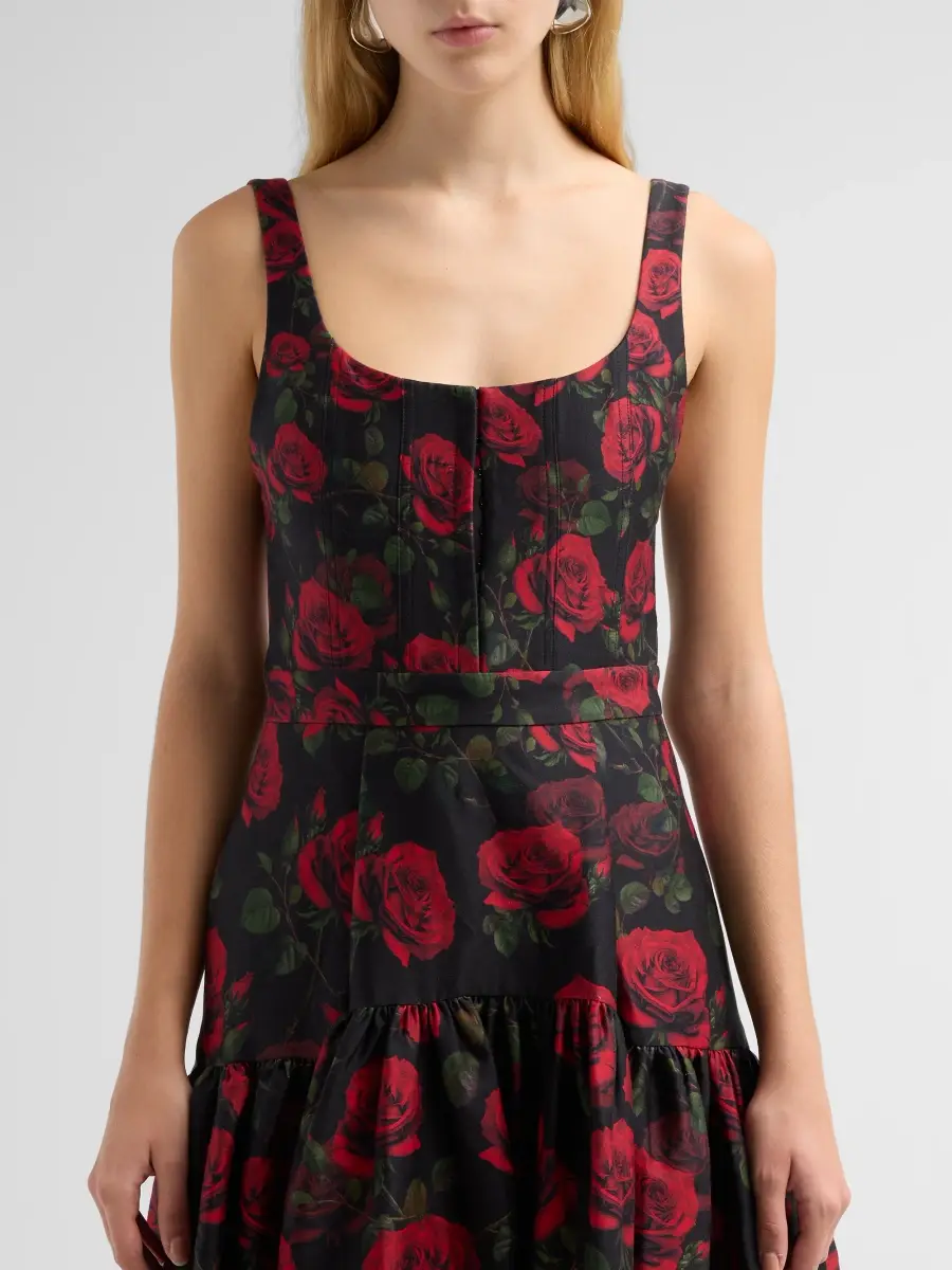 Alice + Olivia Women's Diana Structured Midi Dress | Thumbnail 5 Alice + Olivia Women's Diana Structured Midi Dress | Thumbnail 5
