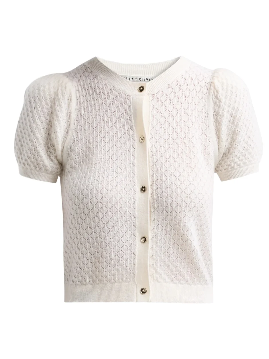 Women's Sabine Puff-Sleeve Crop Cardigan