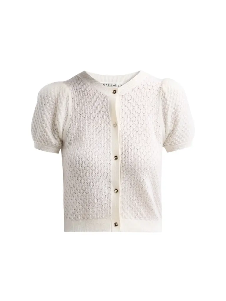 Women's Sabine Puff-Sleeve Crop Cardigan Women's Sabine Puff-Sleeve Crop Cardigan