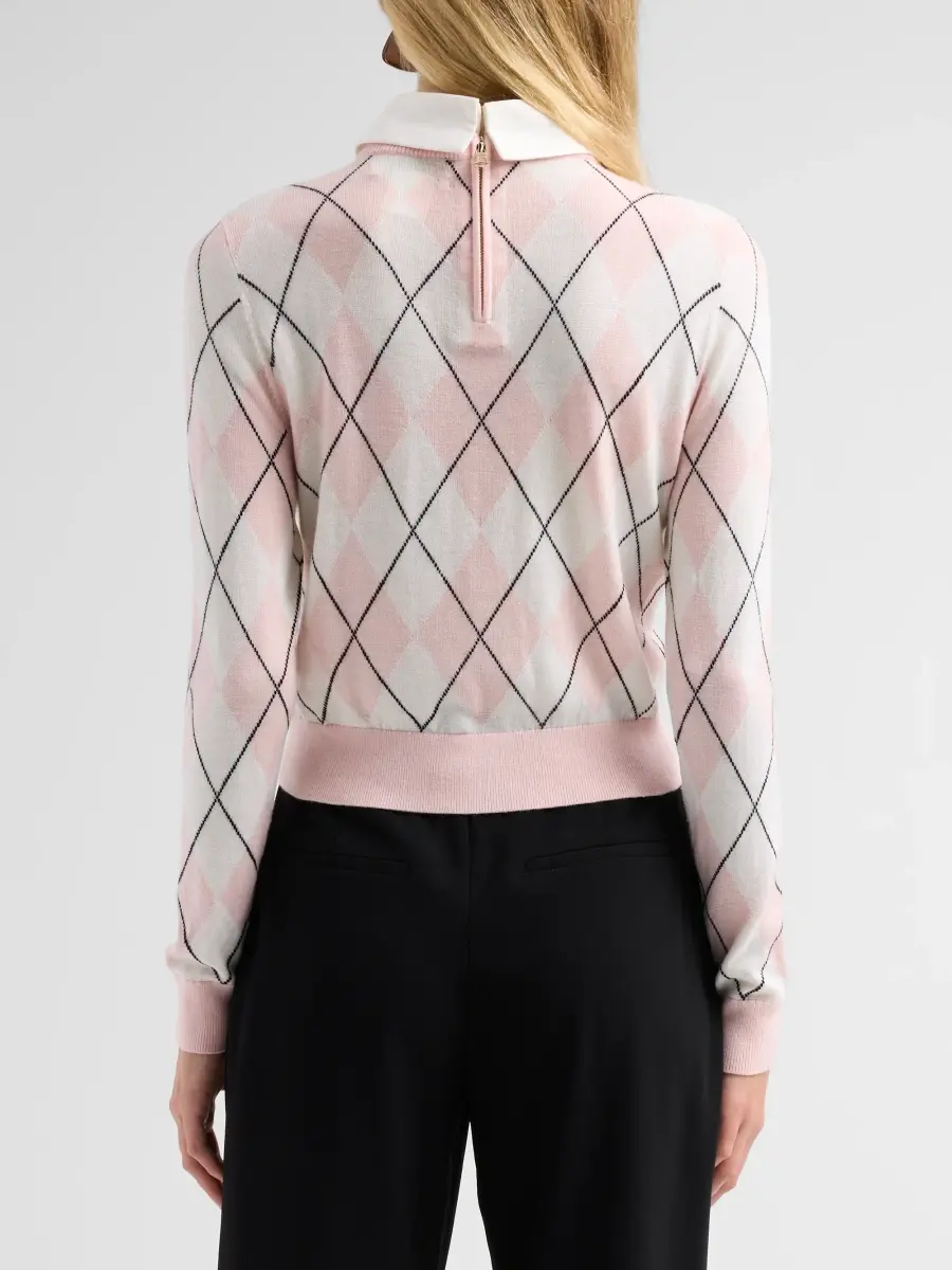 Alice + Olivia Women's Carolann Argyle Wool-Blend Sweater | Thumbnail 3 Alice + Olivia Women's Carolann Argyle Wool-Blend Sweater | Thumbnail 3