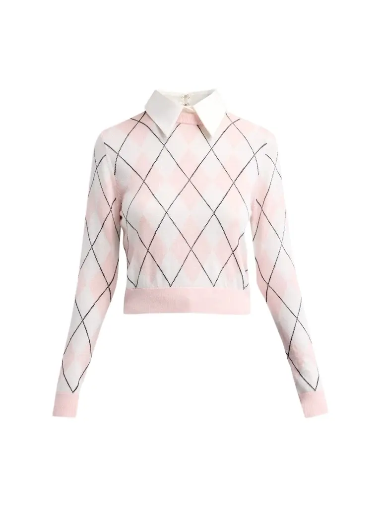 Women's Carolann Argyle Wool-Blend Sweater Women's Carolann Argyle Wool-Blend Sweater