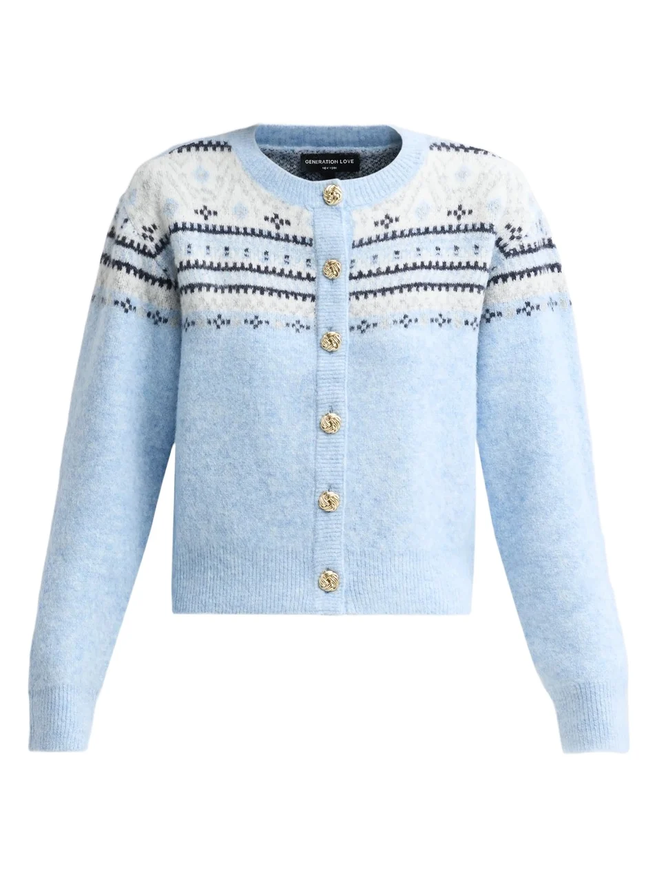 Generation Love Women's Hilda Fair Isle-Style Cardigan