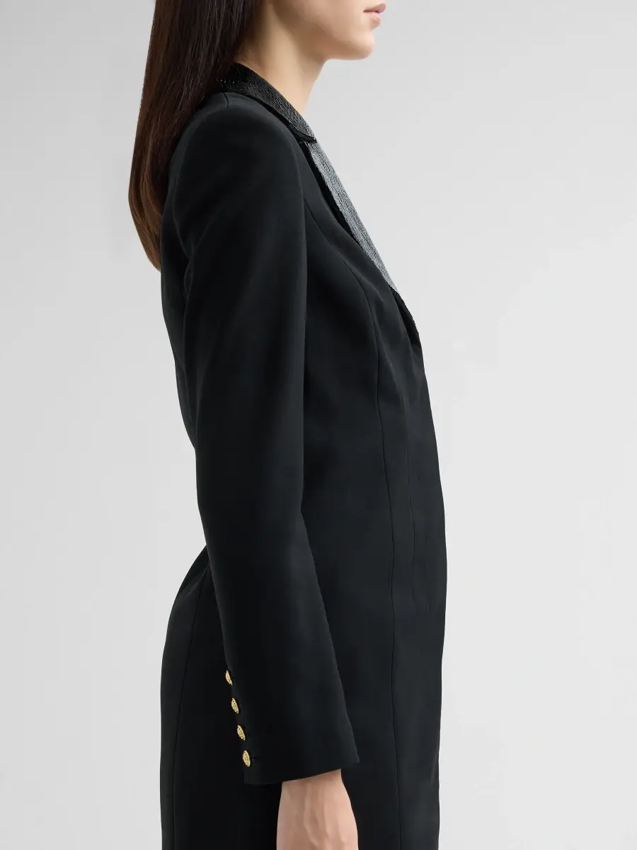 Alice + Olivia Women's Amanza Embellished Tuxedo Mini Dress | Thumbnail 5 Alice + Olivia Women's Amanza Embellished Tuxedo Mini Dress | Thumbnail 5