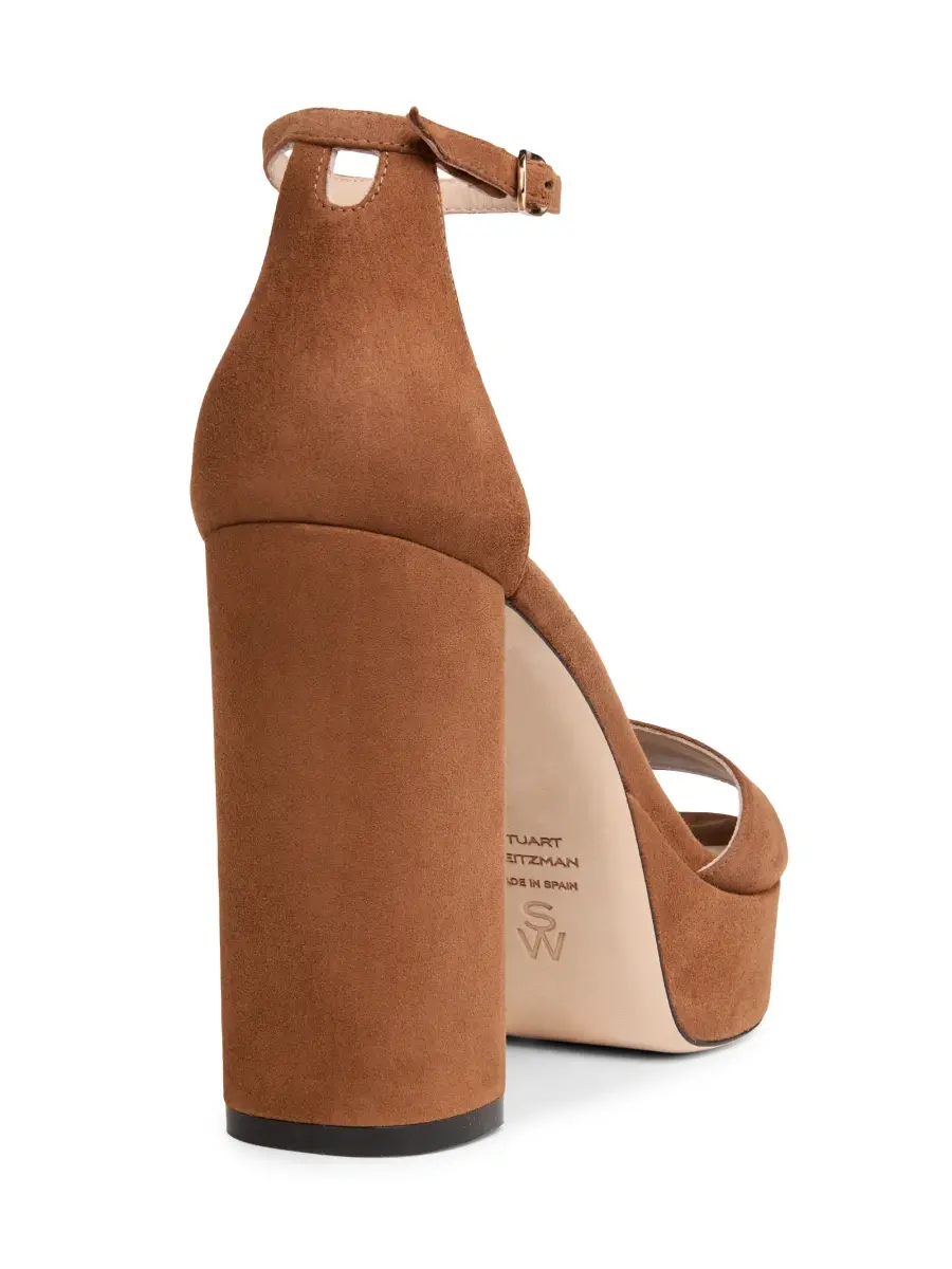 Stuart Weitzman Women's Sabrina 110MM Suede Platform Sandals | Thumbnail 3 Stuart Weitzman Women's Sabrina 110MM Suede Platform Sandals | Thumbnail 3