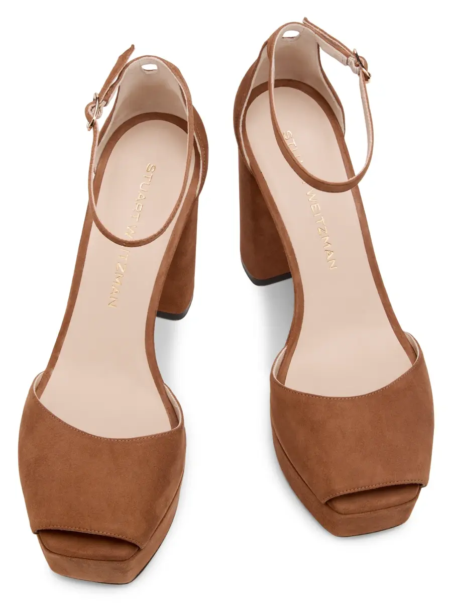 Stuart Weitzman Women's Sabrina 110MM Suede Platform Sandals | Thumbnail 4 Stuart Weitzman Women's Sabrina 110MM Suede Platform Sandals | Thumbnail 4
