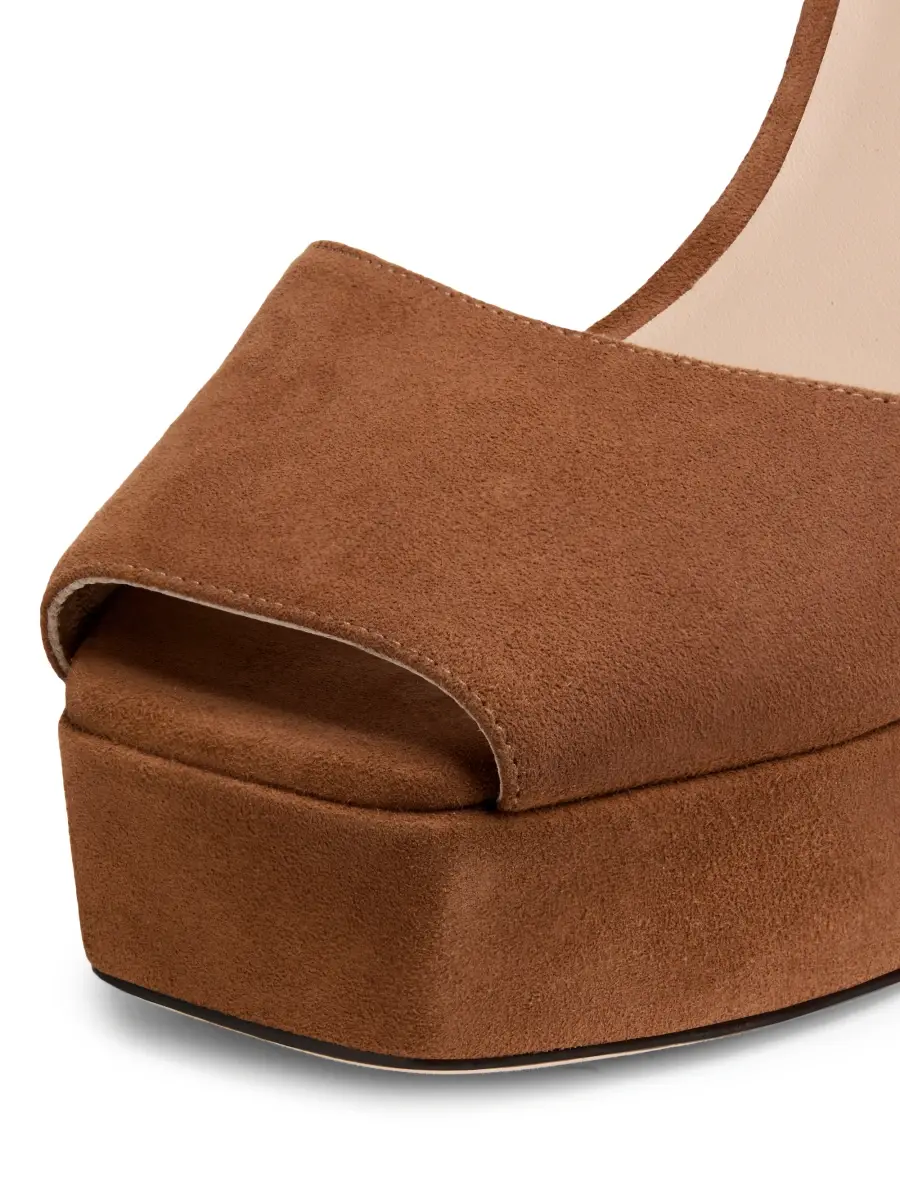 Stuart Weitzman Women's Sabrina 110MM Suede Platform Sandals | Thumbnail 6 Stuart Weitzman Women's Sabrina 110MM Suede Platform Sandals | Thumbnail 6