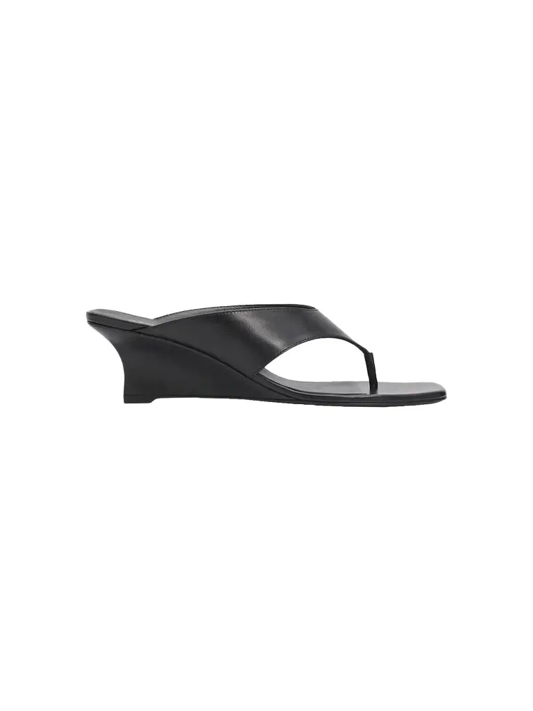 Women's Vinnie 50MM Leather Wedge Thong Sandals Women's Vinnie 50MM Leather Wedge Thong Sandals