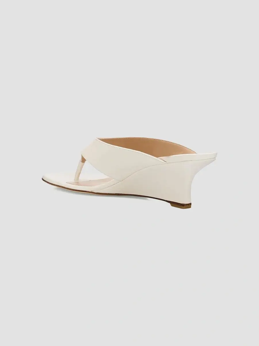 Stuart Weitzman Women's Vinnie 50MM Leather Wedge Thong Sandals | Thumbnail 4 Stuart Weitzman Women's Vinnie 50MM Leather Wedge Thong Sandals | Thumbnail 4