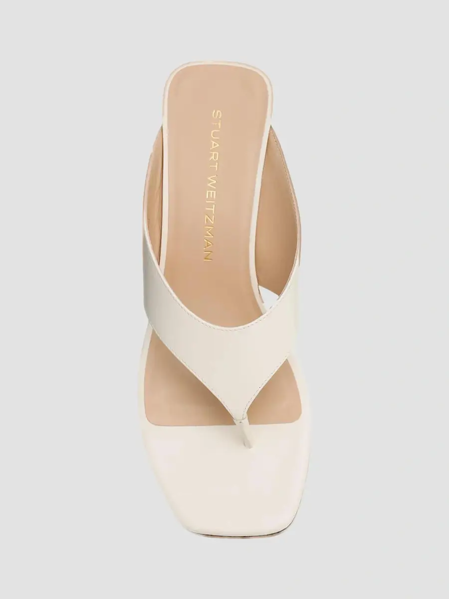 Stuart Weitzman Women's Vinnie 50MM Leather Wedge Thong Sandals | Thumbnail 5 Stuart Weitzman Women's Vinnie 50MM Leather Wedge Thong Sandals | Thumbnail 5