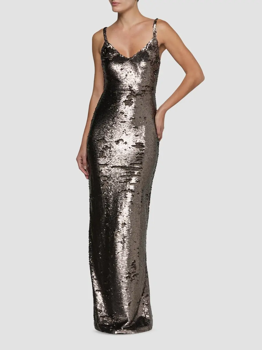 L'Agence Women's Karma Sequined Sleeveless Maxi Dress | Thumbnail 3