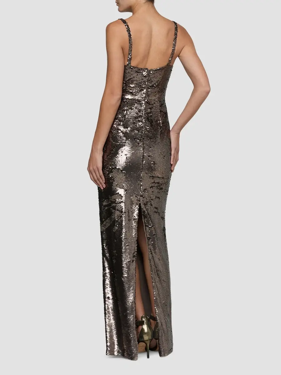 L'Agence Women's Karma Sequined Sleeveless Maxi Dress | Thumbnail 4