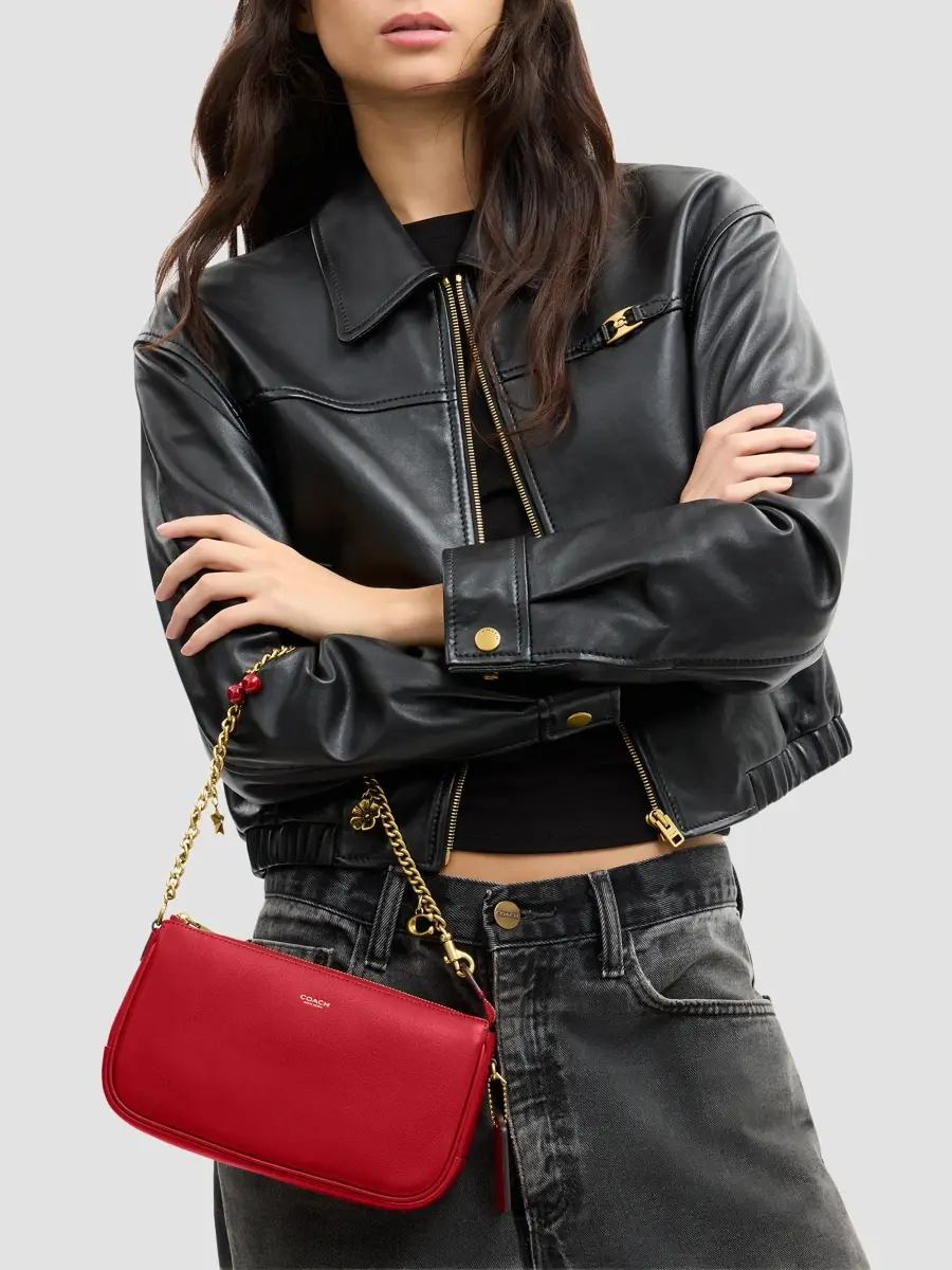 Coach Women's Plaza Charm Chain-Link Top Handle Bag | Thumbnail 2 Coach Women's Plaza Charm Chain-Link Top Handle Bag | Thumbnail 2