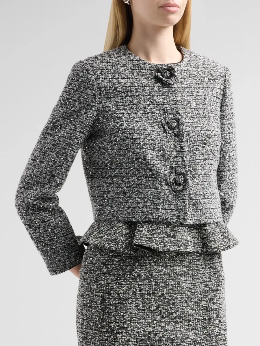 Milly Women's Selena Crop Jacket | Thumbnail 4 Milly Women's Selena Crop Jacket | Thumbnail 4