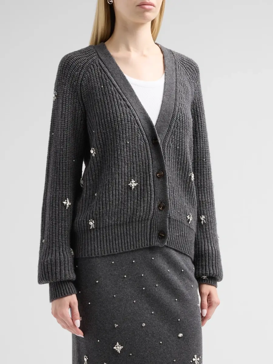 Milly Women's Ingrid Embellished Cardigan | Thumbnail 4 Milly Women's Ingrid Embellished Cardigan | Thumbnail 4