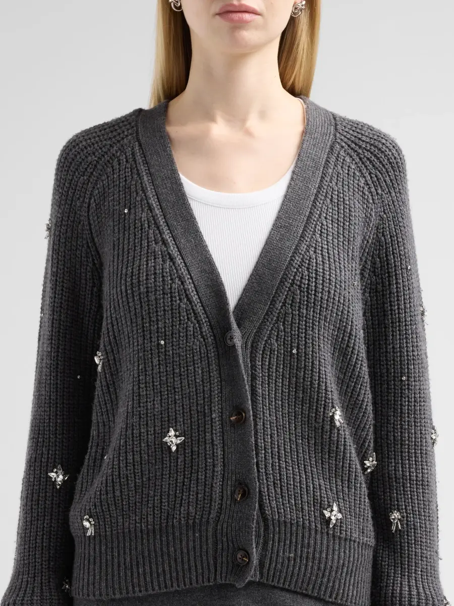 Milly Women's Ingrid Embellished Cardigan | Thumbnail 5 Milly Women's Ingrid Embellished Cardigan | Thumbnail 5