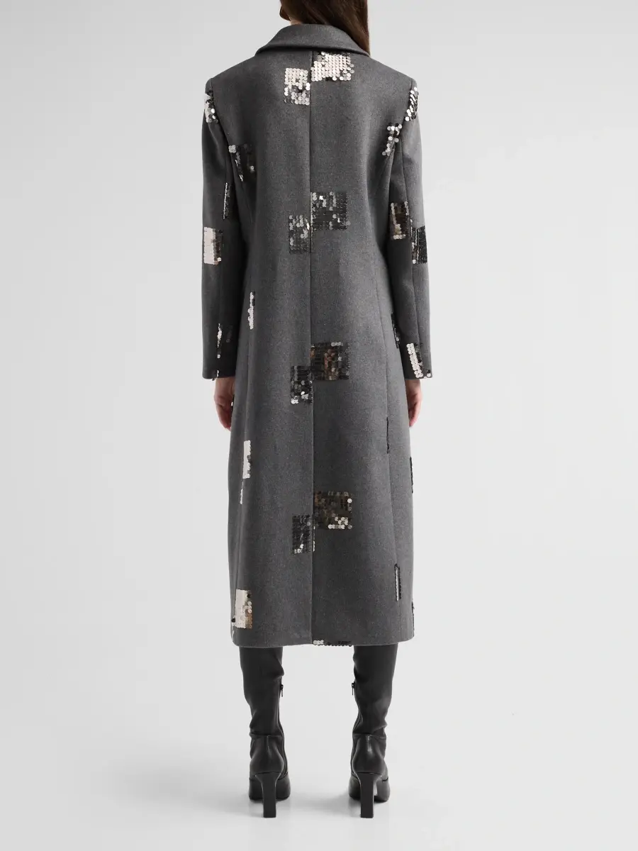 Milly Women's Wanda Sequin Coat | Thumbnail 3 Milly Women's Wanda Sequin Coat | Thumbnail 3