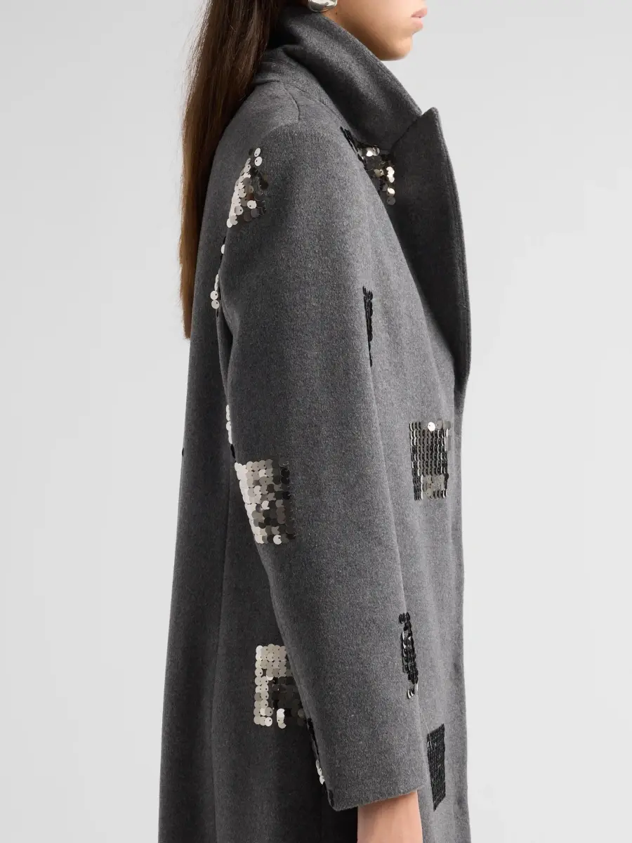 Milly Women's Wanda Sequin Coat | Thumbnail 5 Milly Women's Wanda Sequin Coat | Thumbnail 5