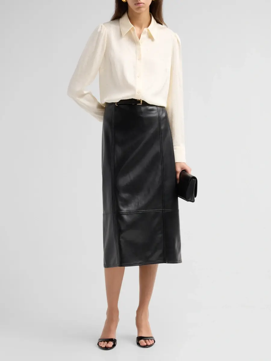 Milly Women's Ashton Embellished Crushed Satin Blouse | Thumbnail 2