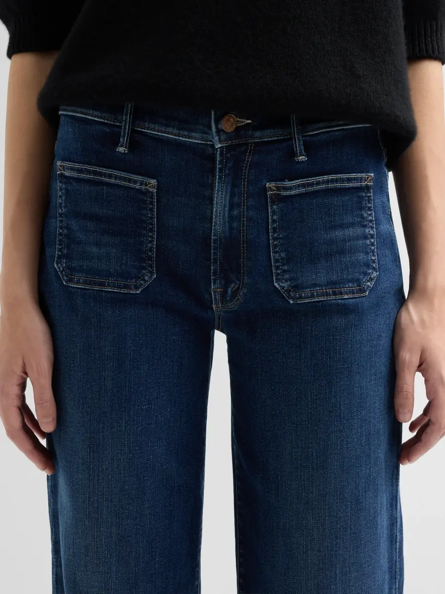Mother Women's Maven Patch Pocket Sneak Jeans | Thumbnail 5