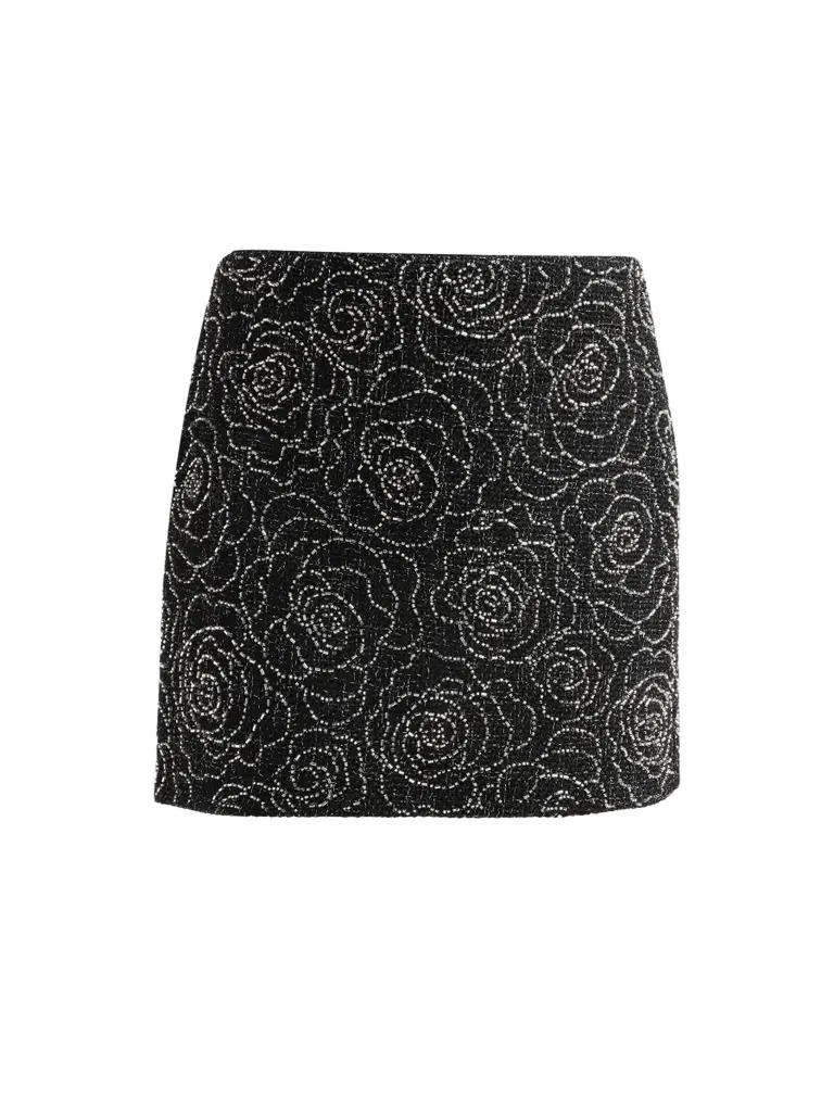 Milly Women's Lizzy Beaded Mini Skirt