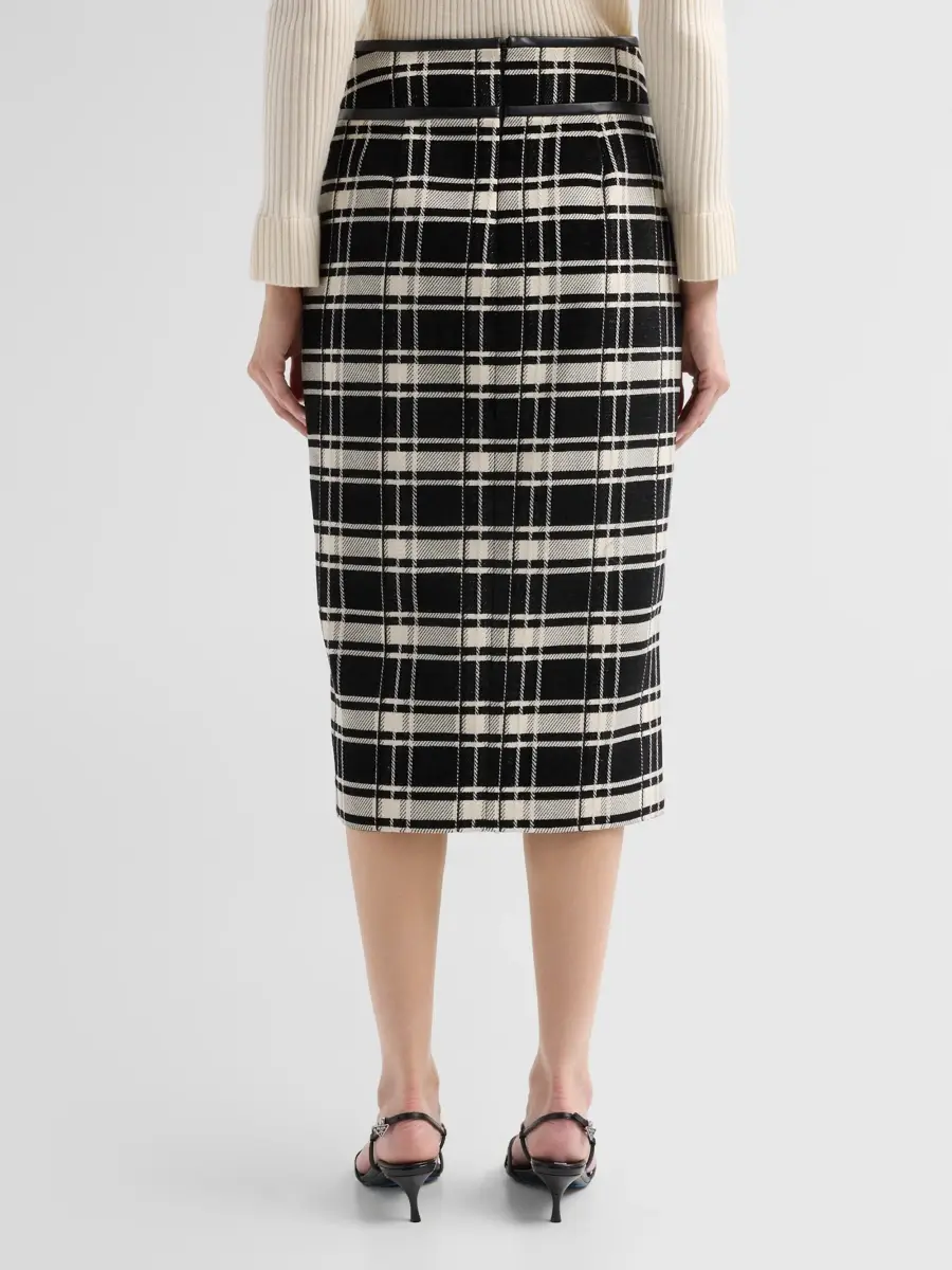 Milly Women's Rina Plaid Midi Skirt | Thumbnail 3 Milly Women's Rina Plaid Midi Skirt | Thumbnail 3