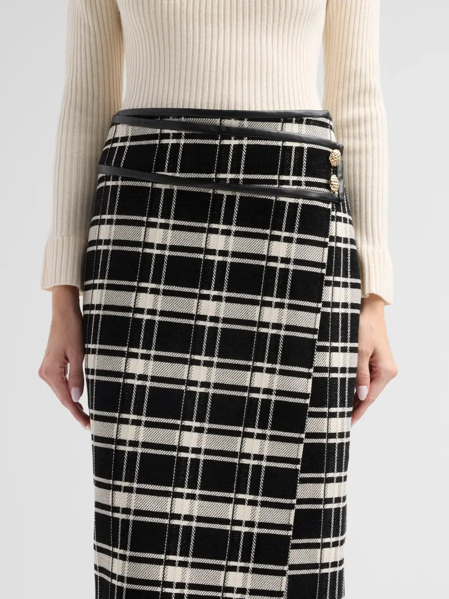 Milly Women's Rina Plaid Midi Skirt | Thumbnail 5 Milly Women's Rina Plaid Midi Skirt | Thumbnail 5