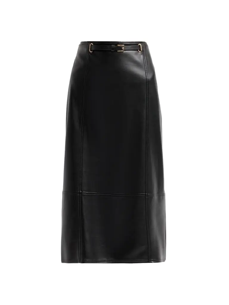 Women's Nico Faux-Leather Midi Skirt Women's Nico Faux-Leather Midi Skirt