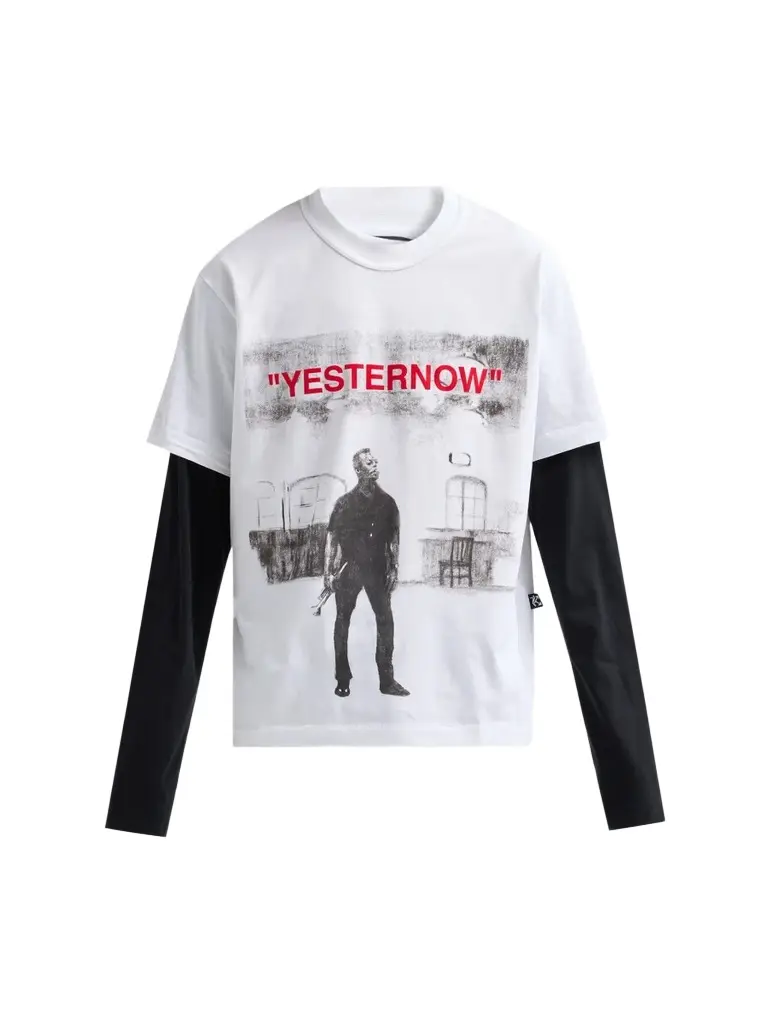 Men's Yesternow Double-Sleeve Crewneck T-Shirt Men's Yesternow Double-Sleeve Crewneck T-Shirt