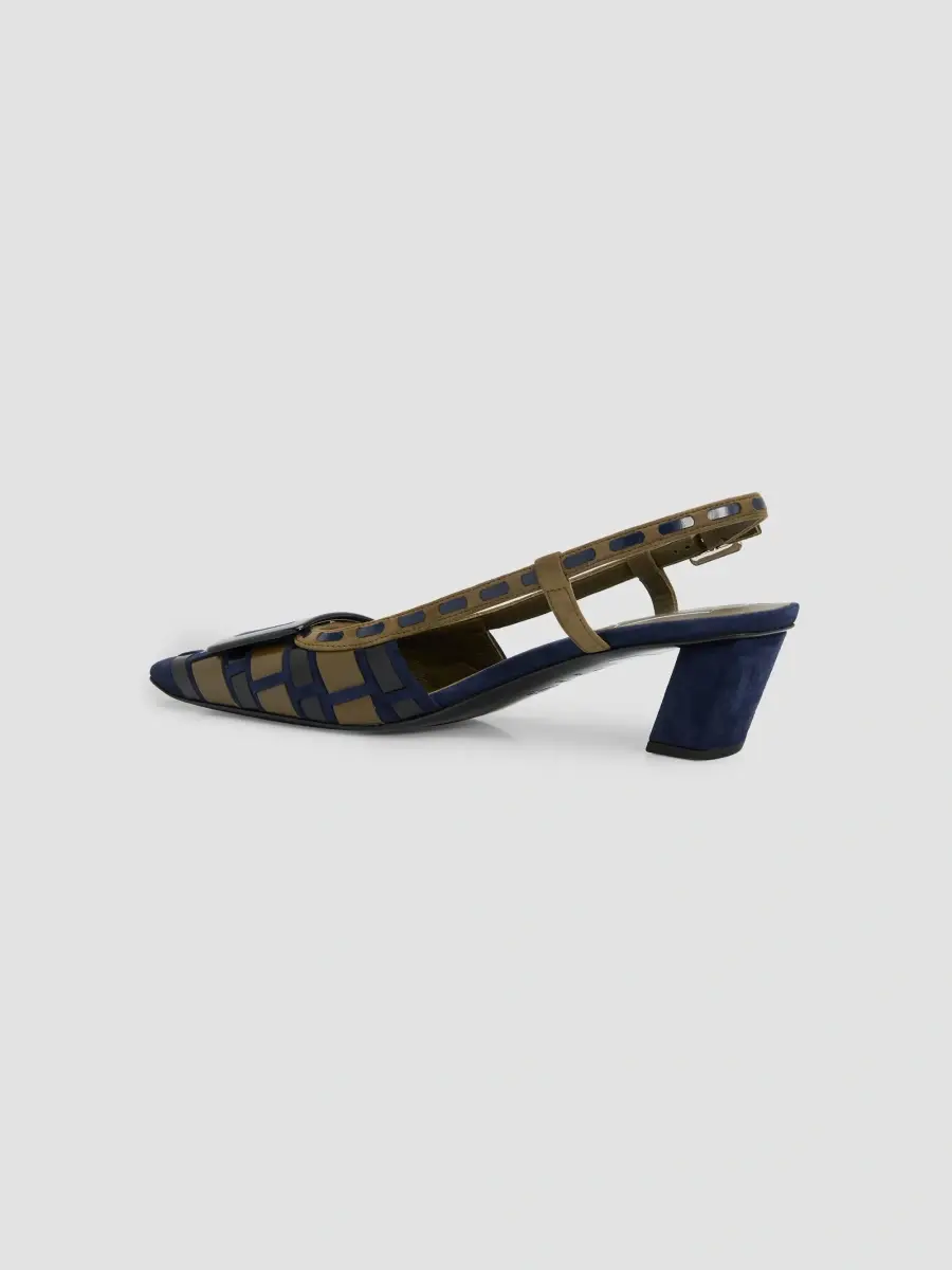 Roger Vivier Women's Belle Vivier Infilature 45MM Slingback Pumps | Thumbnail 2 Roger Vivier Women's Belle Vivier Infilature 45MM Slingback Pumps | Thumbnail 2