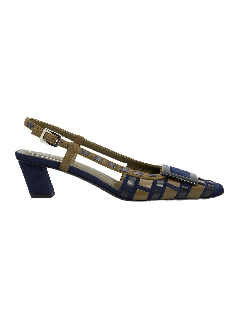 Roger Vivier Women's Belle Vivier Infilature 45MM Slingback Pumps
