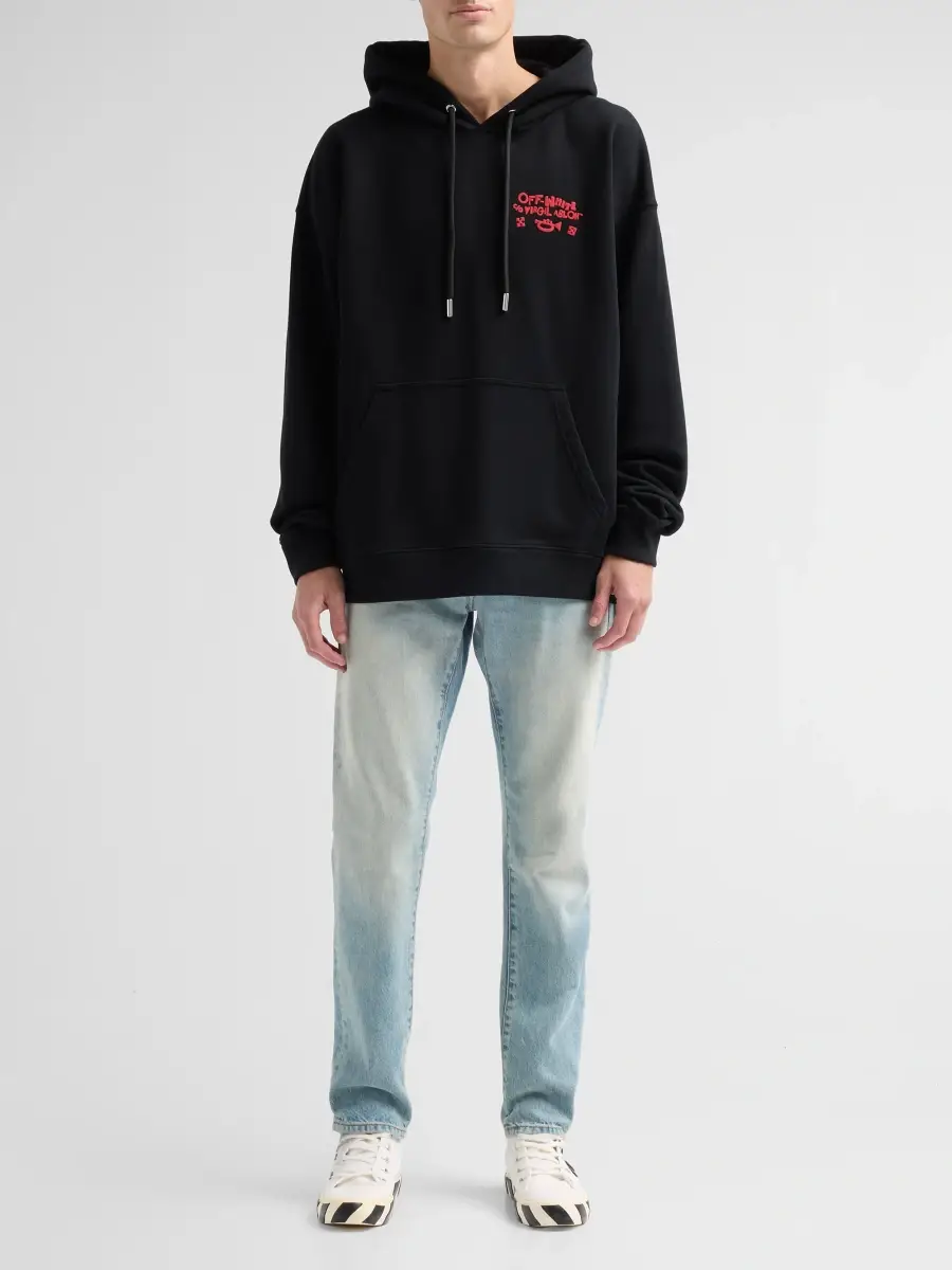 Off-White Men's Arrow Trumpet Cotton Skate Hoodie | Thumbnail 2