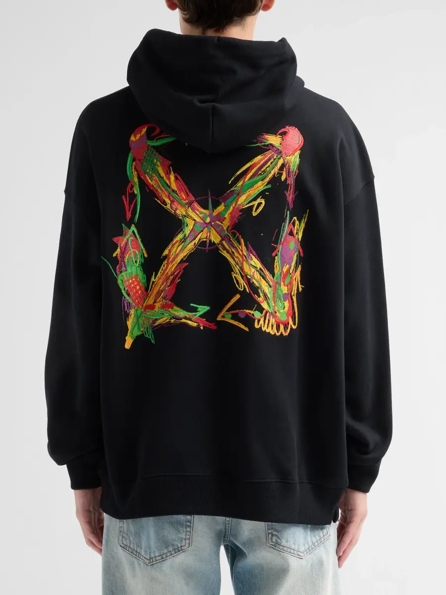 Off-White Men's Arrow Trumpet Cotton Skate Hoodie | Thumbnail 3