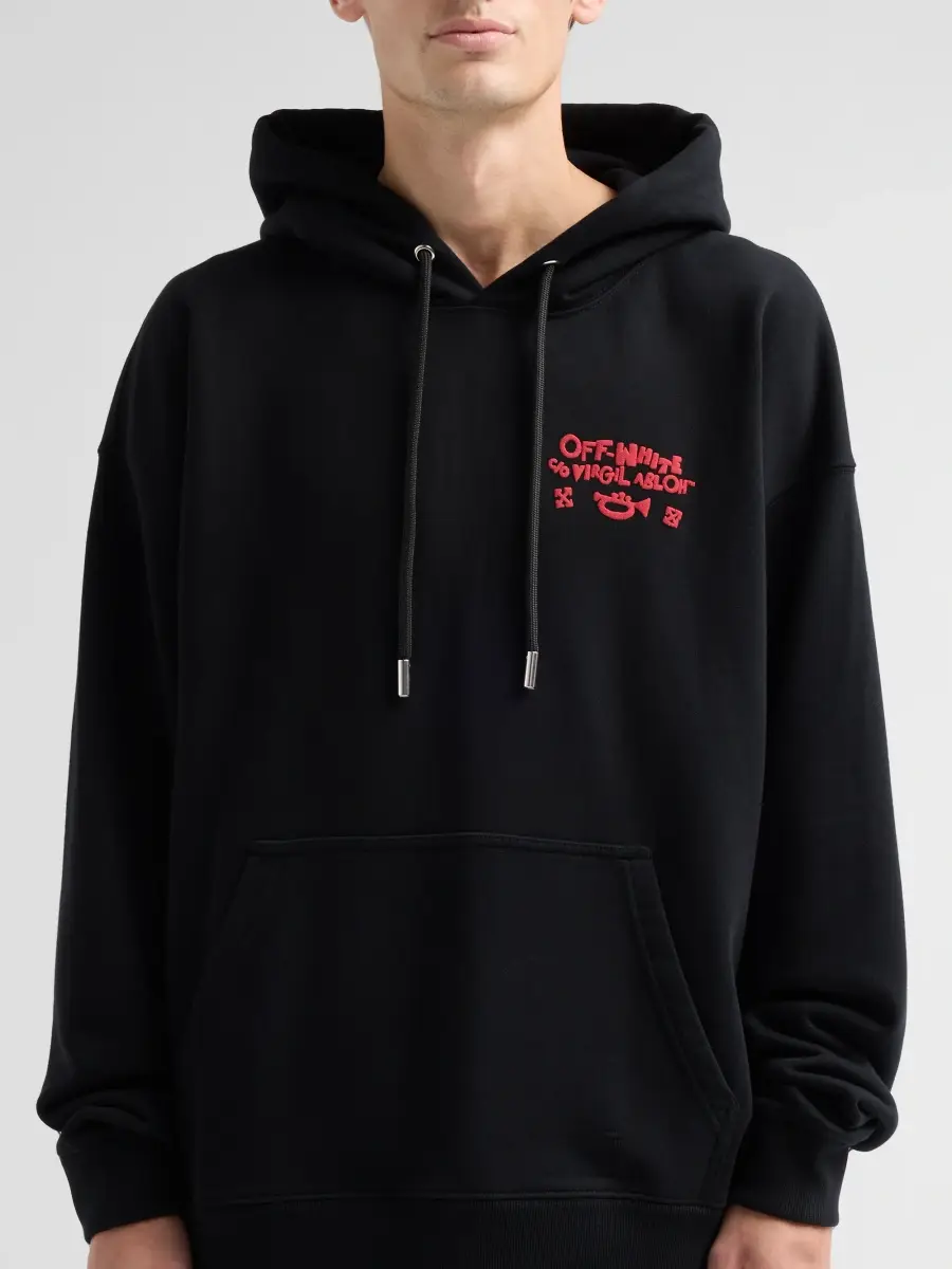 Off-White Men's Arrow Trumpet Cotton Skate Hoodie | Thumbnail 5
