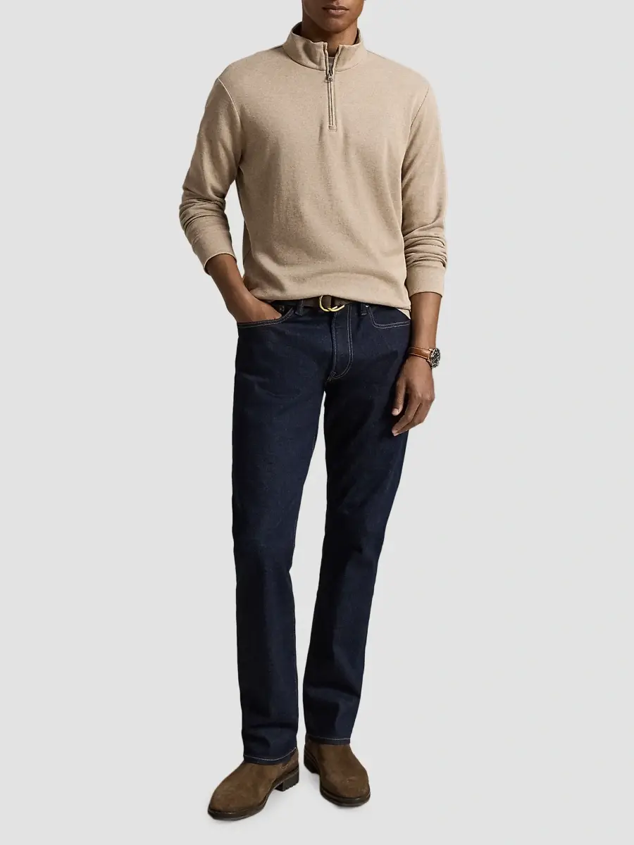 Polo Ralph Lauren Men's Luxury Textured Quarter-Zip Sweatshirt | Thumbnail 2 Polo Ralph Lauren Men's Luxury Textured Quarter-Zip Sweatshirt | Thumbnail 2