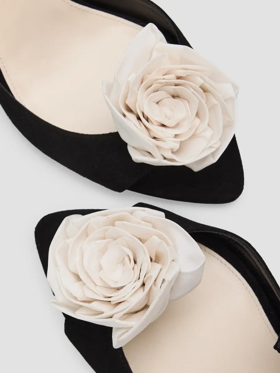 Stuart Weitzman Women's 85MM Floral Appliqué Suede Sandals | Thumbnail 5 Stuart Weitzman Women's 85MM Floral Appliqué Suede Sandals | Thumbnail 5