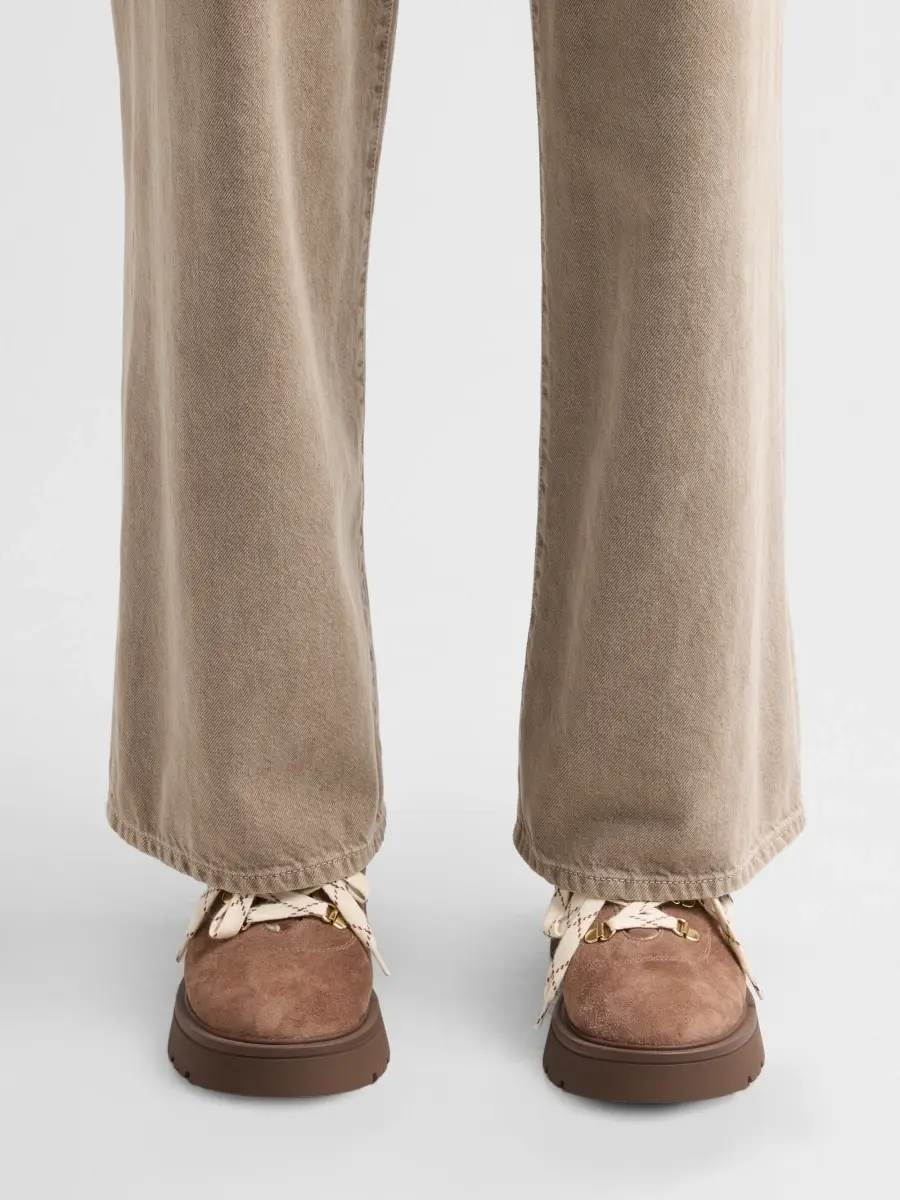 Stuart Weitzman Women's Ren Shearling-Trim Suede Ankle Boots | Thumbnail 2 Stuart Weitzman Women's Ren Shearling-Trim Suede Ankle Boots | Thumbnail 2