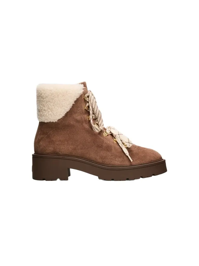 Women's Ren Shearling-Trim Suede Ankle Boots