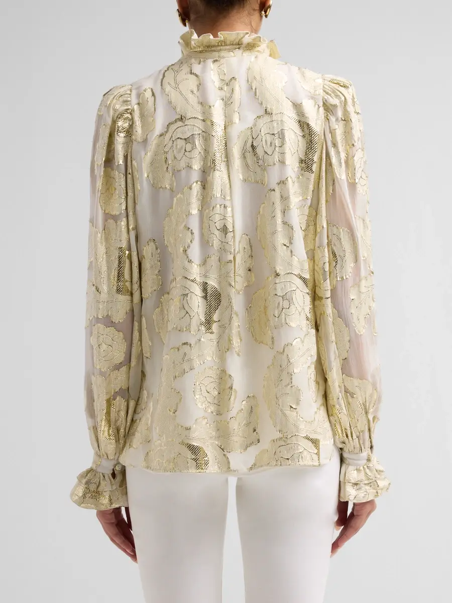 Kobi Halperin Women's Niosha Jacquard Blouse | Thumbnail 3 Kobi Halperin Women's Niosha Jacquard Blouse | Thumbnail 3