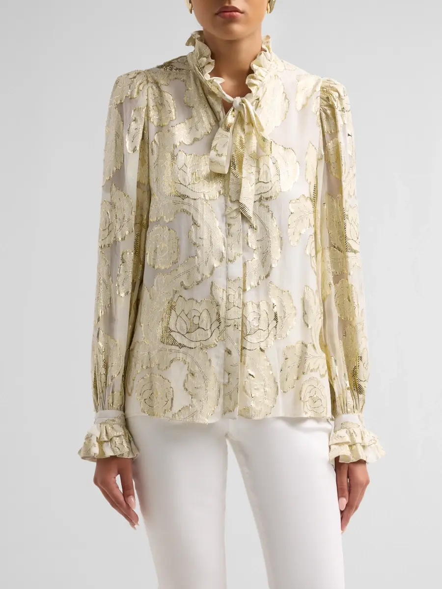 Kobi Halperin Women's Niosha Jacquard Blouse | Thumbnail 5 Kobi Halperin Women's Niosha Jacquard Blouse | Thumbnail 5