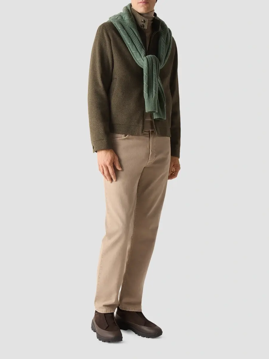 Zegna Men's Wool and Cashmere Blouson Jacket | Thumbnail 2
