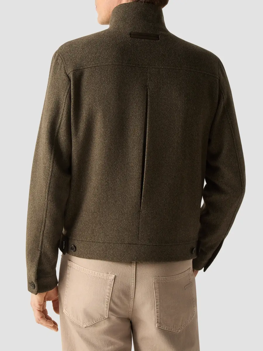 Zegna Men's Wool and Cashmere Blouson Jacket | Thumbnail 4