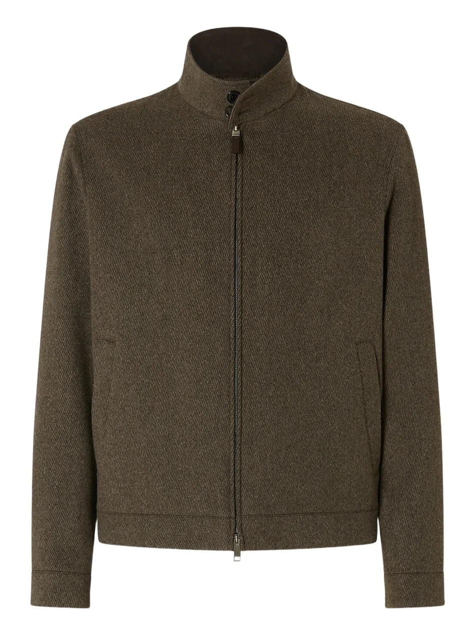 Men's Wool and Cashmere Blouson Jacket Men's Wool and Cashmere Blouson Jacket