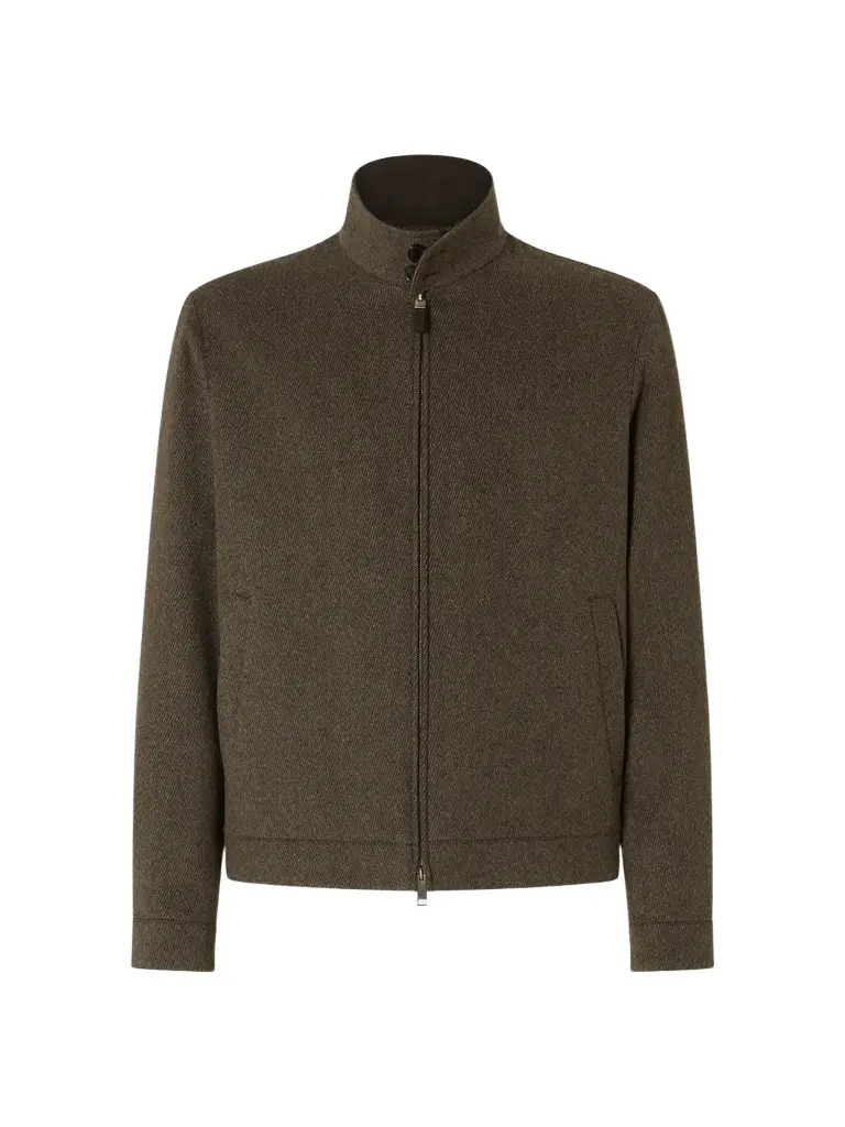 Men's Wool and Cashmere Blouson Jacket Men's Wool and Cashmere Blouson Jacket