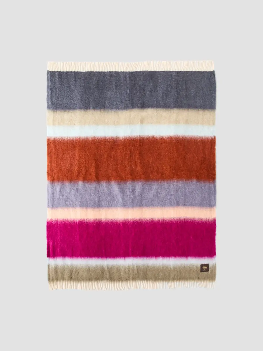 Mantas Ezcaray Matisse Striped Mohair-Wool Blend Throw Blanket | Thumbnail 2 Mantas Ezcaray Matisse Striped Mohair-Wool Blend Throw Blanket | Thumbnail 2