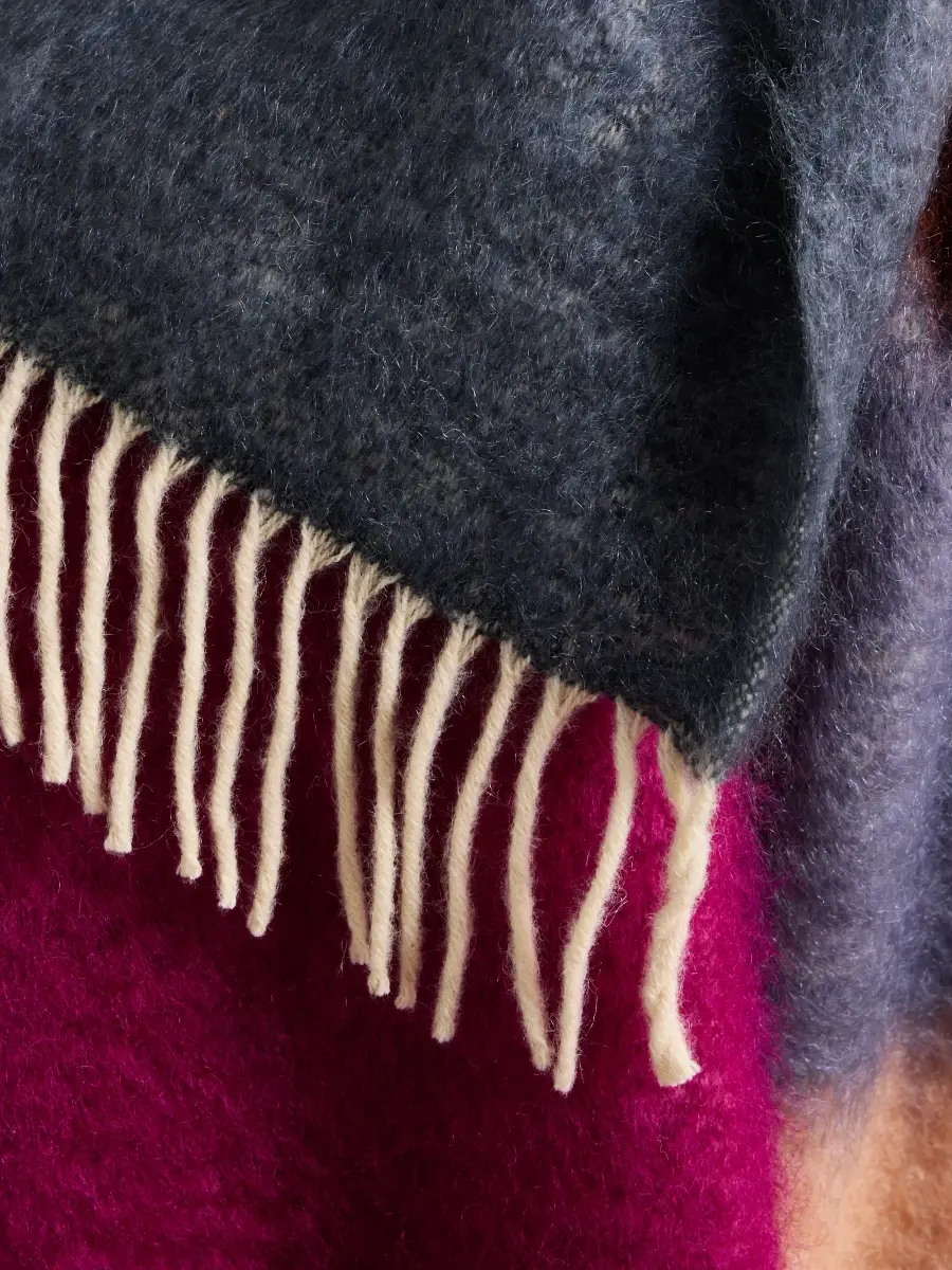 Mantas Ezcaray Matisse Striped Mohair-Wool Blend Throw Blanket | Thumbnail 3 Mantas Ezcaray Matisse Striped Mohair-Wool Blend Throw Blanket | Thumbnail 3