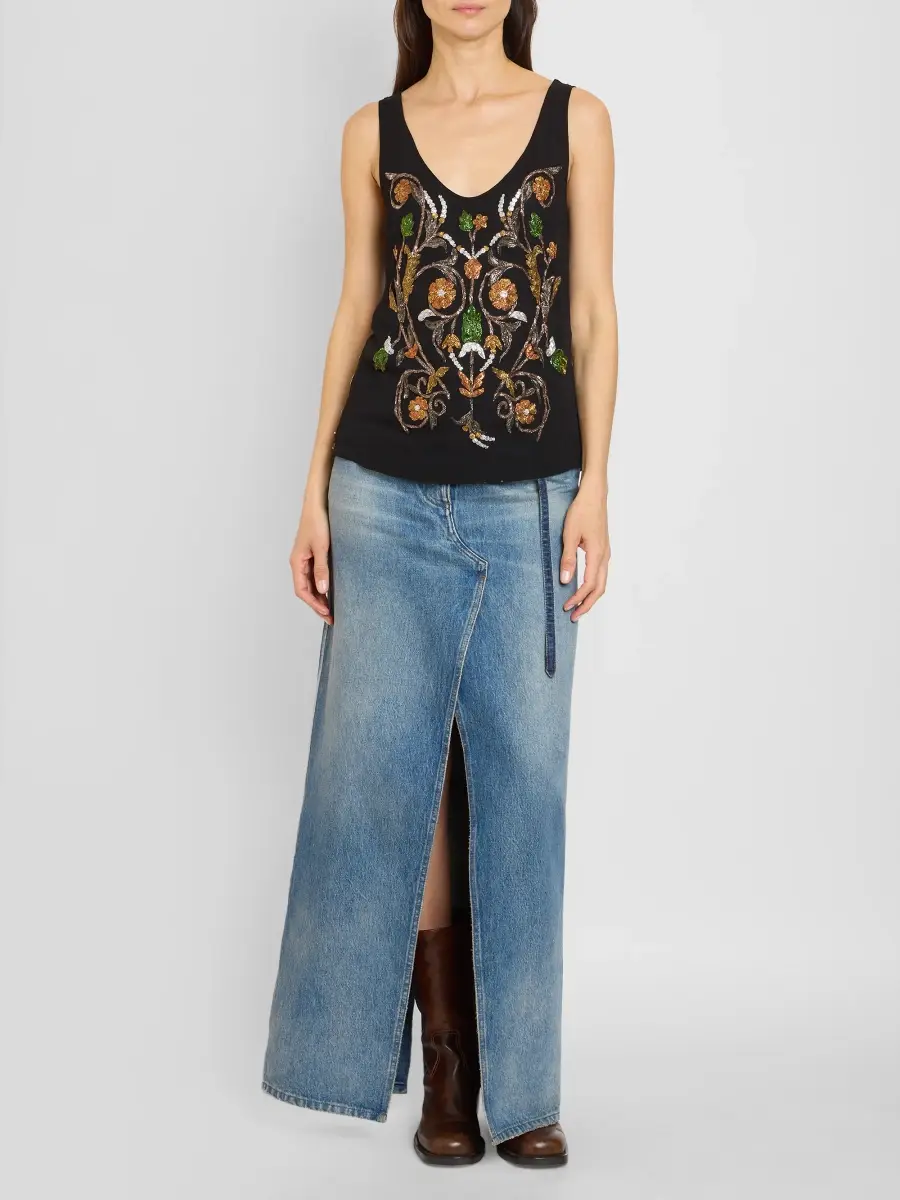 Dries Van Noten Women's Croppy Embellished Top | Thumbnail 2 Dries Van Noten Women's Croppy Embellished Top | Thumbnail 2