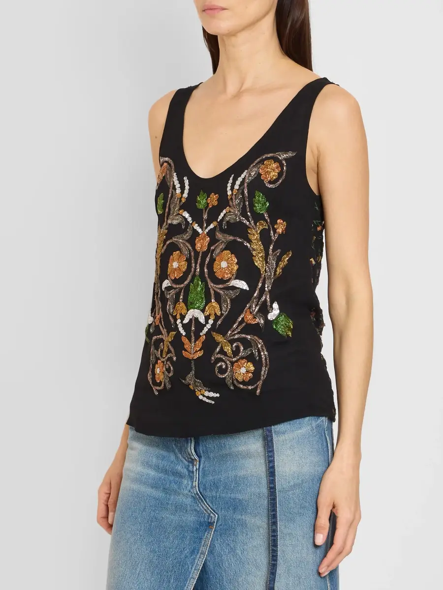 Dries Van Noten Women's Croppy Embellished Top | Thumbnail 4 Dries Van Noten Women's Croppy Embellished Top | Thumbnail 4