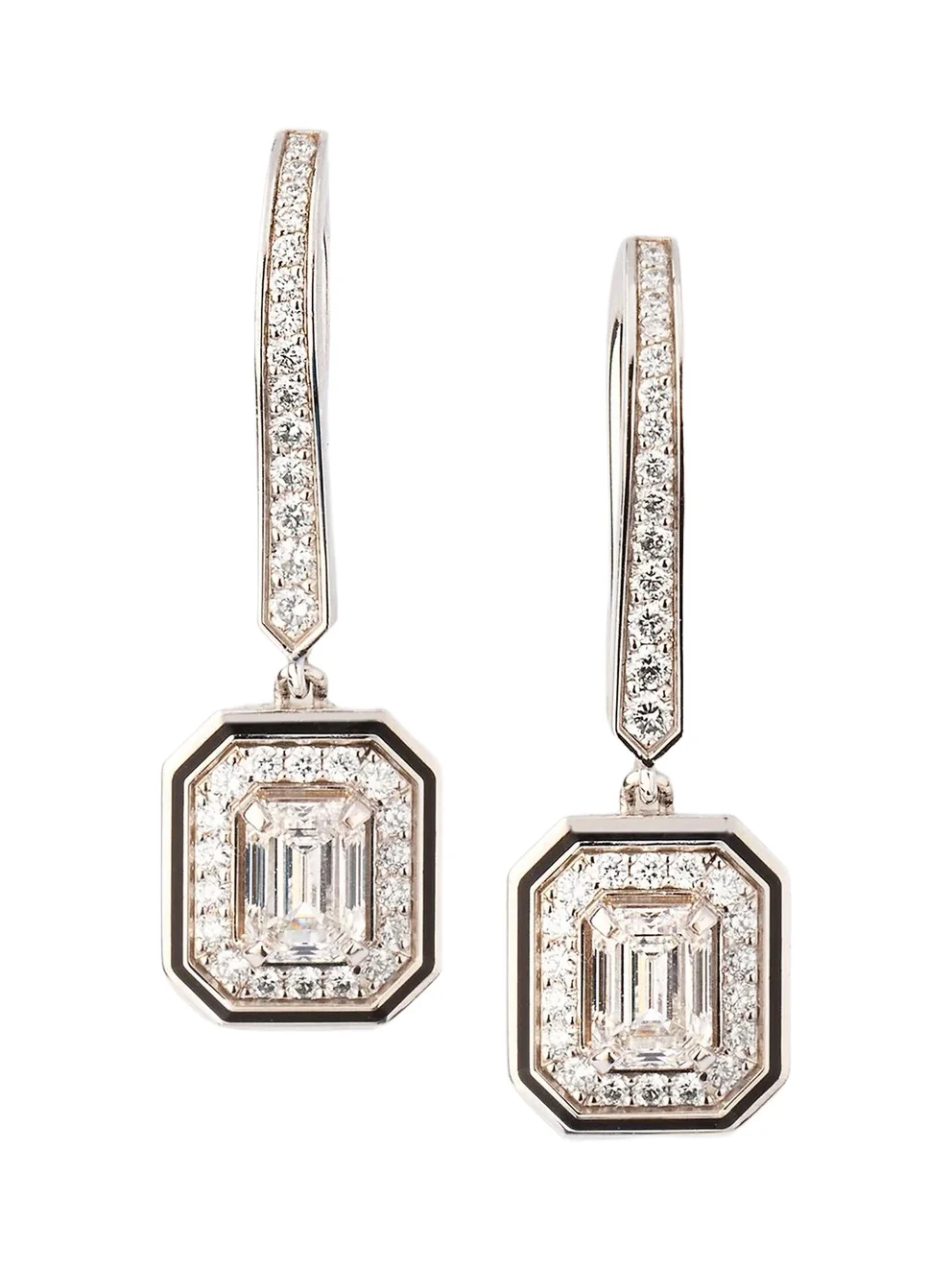 Boucheron Women's Vendome Lisere 18K White Gold & 1.00 TCW Diamond Earrings